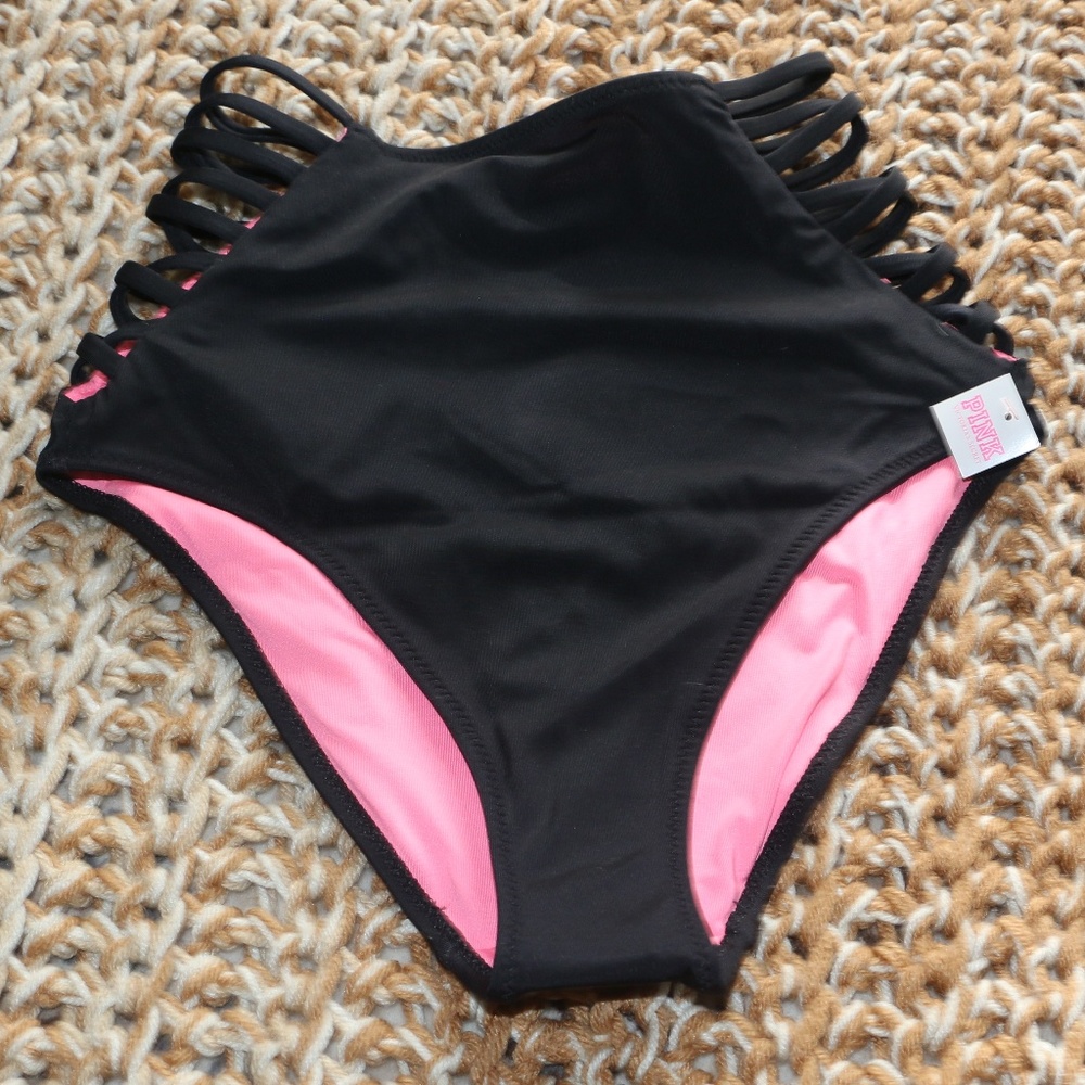PINK Victoria's Secret High Wasted Bikini Bottom